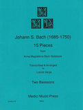 Bach, J.S. % Fifteen Pieces (performance score) - 2BSN