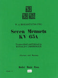 Mozart, Wolfgang Amadeus % Seven Menuets, KV65a (performance score) - CL/BSN