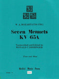 Mozart, Wolfgang Amadeus % Seven Menuets KV65a (performance score) - FL/OB