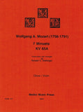 Mozart, Wolfgang Amadeus % Seven Menuets, KV65a (performance score) - OB/VLN
