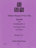 Boyce, William % Gavotte from "Symphony #4" (score & parts) - 3BSN