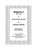 Albinoni, Tomaso % Sonata V, op. 2, #9 (score & parts) - DR CHOIR