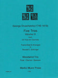 Druschetzky, Georg  % Five Trios V3 (score & parts) - FL/CL/BSN