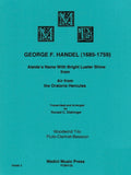 Handel, Georg Friedrich % Aleide's Name WIth Bright Luster Shine (score & parts) - FL/CL/BSN