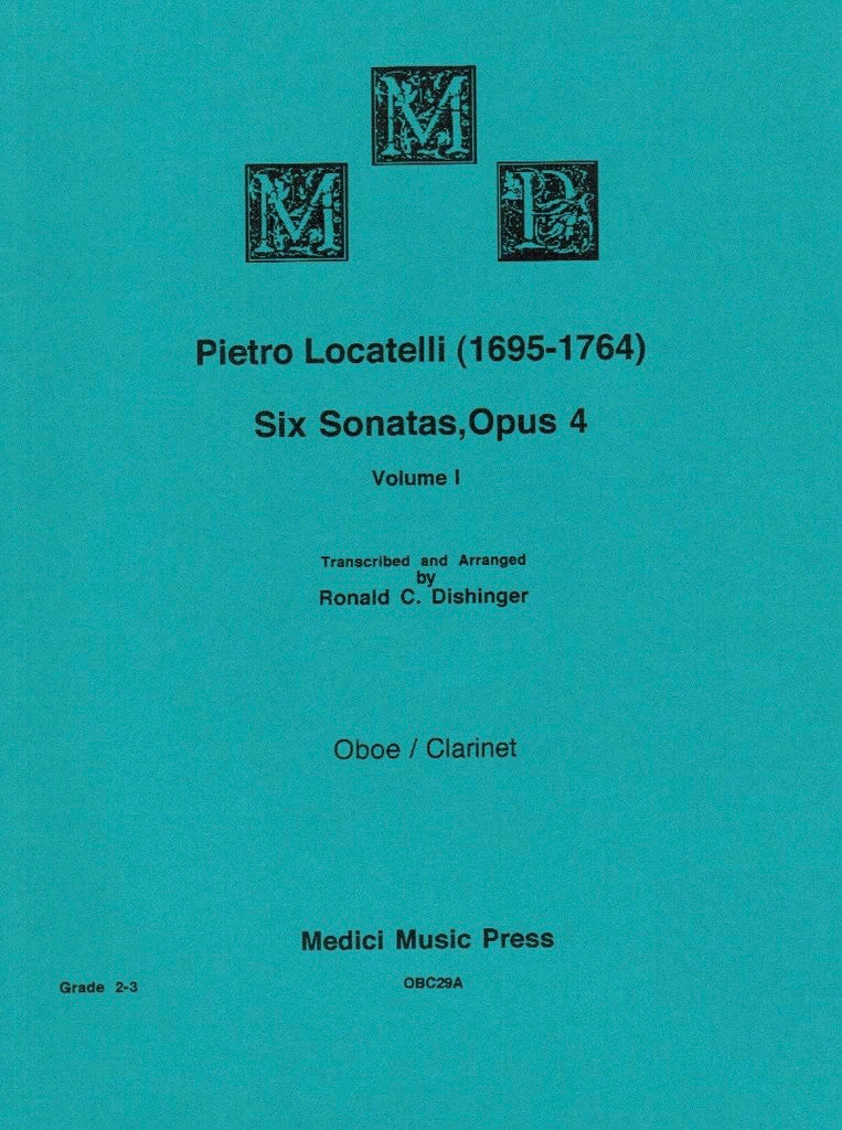 Locatelli, Pietro % Six Sonatas, op. 4, V1 (1-3) (performance score) - OB/CL