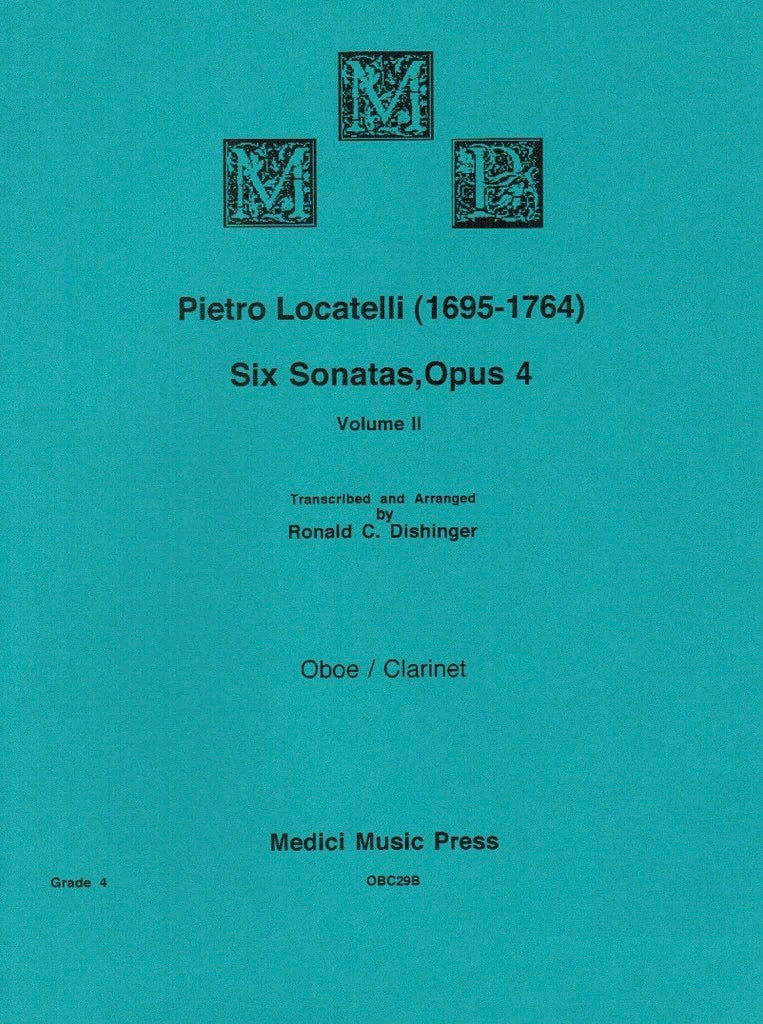 Locatelli, Pietro % Six Sonatas, op. 4, V2 (4-6) (performance score) - OB/CL