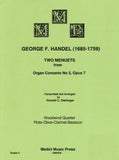 Handel, Georg Friedrich % Two Menuets from "Organ Concerto #3" Op 7 (Score & Parts)-WW4