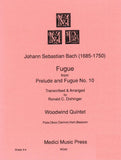 Bach, J.S. % Fugue from "Prelude & Fugue #10" (score & parts) - WW5