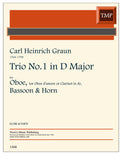 Graun, Carl Heinrich % Trio #1 in D (score & parts) - CL/BSN/HN or OB/BSN/HN or OBd'Amore/BSN/PN