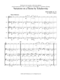 Arensky, Anton Stepanovich % Variations on a Theme by Tchaikovsky (score & parts) - WW5