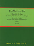 Ron, Jean Martin de % Quintet in Eb, op. 1 (score & parts) - WW5