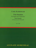Schiringer, Carl % Four Sonatas (score & parts) - BSN/VC or 2BSN