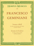 Geminiani, Francesco % Sonata in e minor - OB/PN (Basso Continuo)