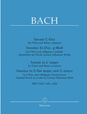 Bach, J.S. % Three Sonatas: BWV 1020, 1031, 1033 - (FL) OB/PN (Basso Continuo)