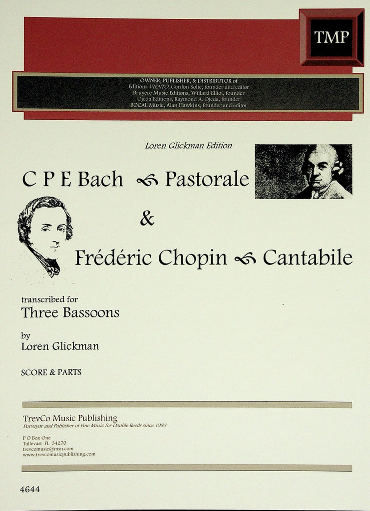 Bach/Chopin % Pastorale/Cantabile (Glickman) (score & parts) - 3BSN