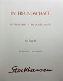Stockhausen, Karlheinz % In Freundschaft - SOLO BSN