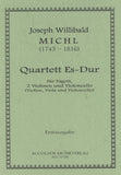 Michl, Joseph Willibald % Quartet in Eb Major (score & parts) - BSN/VLN/VLA/CEL or BSN/2VLN/CEL