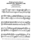 Mozart, Wolfgang Amadeus % Sonata in C Major, K.292 (performance scores) - OB/EH