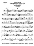 Vivaldi, Antonio % Quartet in e minor, F11, #33 (score & parts) - 4BSN