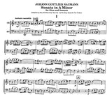 Naumann, Johann Gottlieb % Sonata in a minor (performance score) - OB/BSN