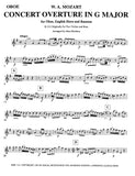 Mozart, Wolfgang Amadeus % Concert Overture in G Major, K.212 (score & parts) - OB/EH/BSN