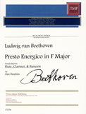 Beethoven, Ludwig van % Presto Energico in F Major (score & parts) - FL/CL/BSN