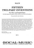 Bach, J.S. % 15 Two-Part Inventions (performance score) - OB/EH