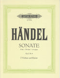 Handel, Georg Friedrich % Sonata Bb Op 2 #4 - 2VLN/PN or 2OB/PN