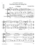 Weait, Christopher % Four Short Pieces (score & parts) - VLN/VLA/CEL