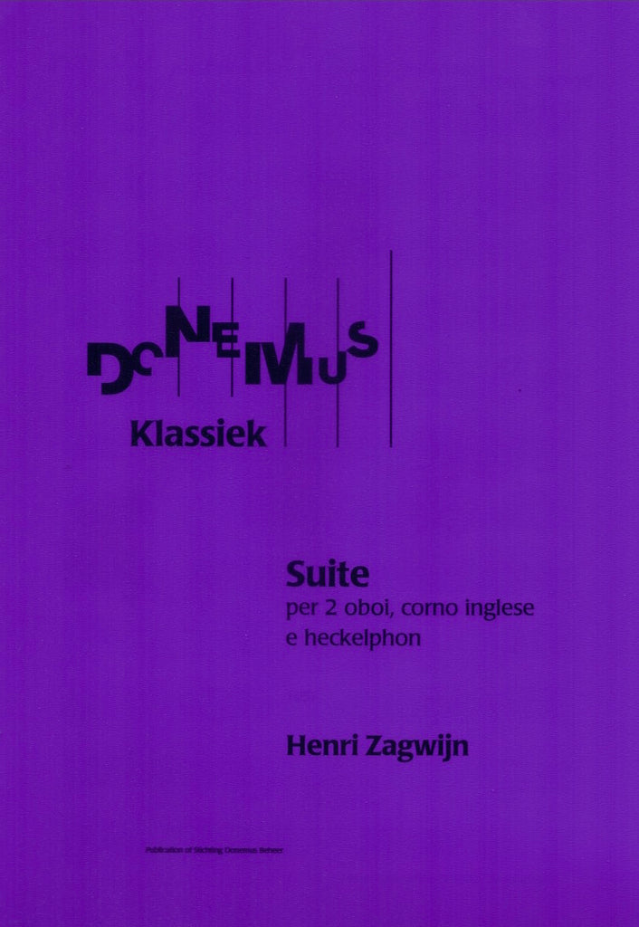 Zagwijn, Henri % Suite (Score & Parts)-2OB/EH/HECKELPHONE