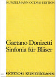 Donizetti, Gaetano % Sinfonia for Winds (score only) - FL/2OB/2CL/2HN/2BSN