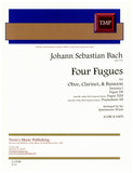 Bach, J.S. % Four Fugues (score & parts) - OB/CL/BSN