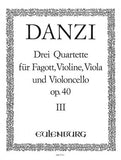 Danzi, Franz % Quartet, op. 40, #3 (parts only) - BSN/STG3