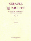Gebauer, François René % Quartet, op. 41 (parts only) - FL/CL/HN/BSN