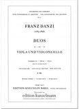 Danzi, Franz % Three Duos (parts only) - VLA/CEL or VLA/BSN
