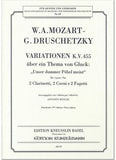 Mozart, Wolfgang Amadeus % Variations on a Theme of Gluck K455 (Score & Parts)-2CL/2HN/2BSN