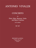 Vivaldi, Antonio % Concerto in g minor, F12, #6, RV107 - FL/OB/BSN/VLN/PN (Basso Continuo)