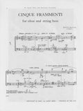 Martino, Donald % Cinque Fragmenti (performance score) - OB/KB