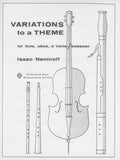 Nemiroff, Isaac % Variations to a Theme (score & parts) - FL/OB/BSN or FL/OB/CEL