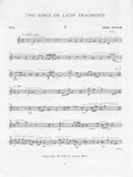 Pleskow, Raoul % Two Songs on Latin Fragments - OB/PN