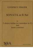 Finger, Godfrey % Sonata in Bb Major-2OB/PN (Basso Continuo)