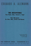 Alemann, Eduardo Armando % Tres Micropoemas (study score) - FL/OB/CL/BSN