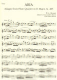 Mozart, Wolfgang Amadeus % Adagio from the Flute Quartet in D Major, K285 - OB/PN [POP]