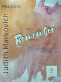 Markovich, Judith % Remember (score/parts) - EH/PN/PERC