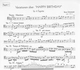 Schottstadt, Rainer % Variations on "Happy Birthday" (score & parts) - 4BSN