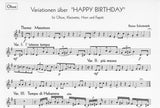 Schottstadt, Rainer % Variations on "Happy Birthday" (score & parts) - OB/CL/BSN/HN