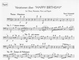 Schottstadt, Rainer % Variations on "Happy Birthday" (score & parts) - OB/CL/BSN/HN