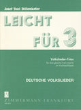 Collection % Easy for Three, V2: German Folk Songs (score & parts)(Dillinkofer) - 3OB