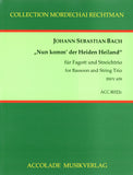 Bach, J.S. % Chorale Prelude "Nun Komm der Heiden Heiland" BWV 659 (score & parts) - BSN/STG3