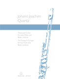 Quantz, Johann Joachim % Trio Sonata in G Major - VLN/OB/PN or FL/OB/PN (Basso Continuo)